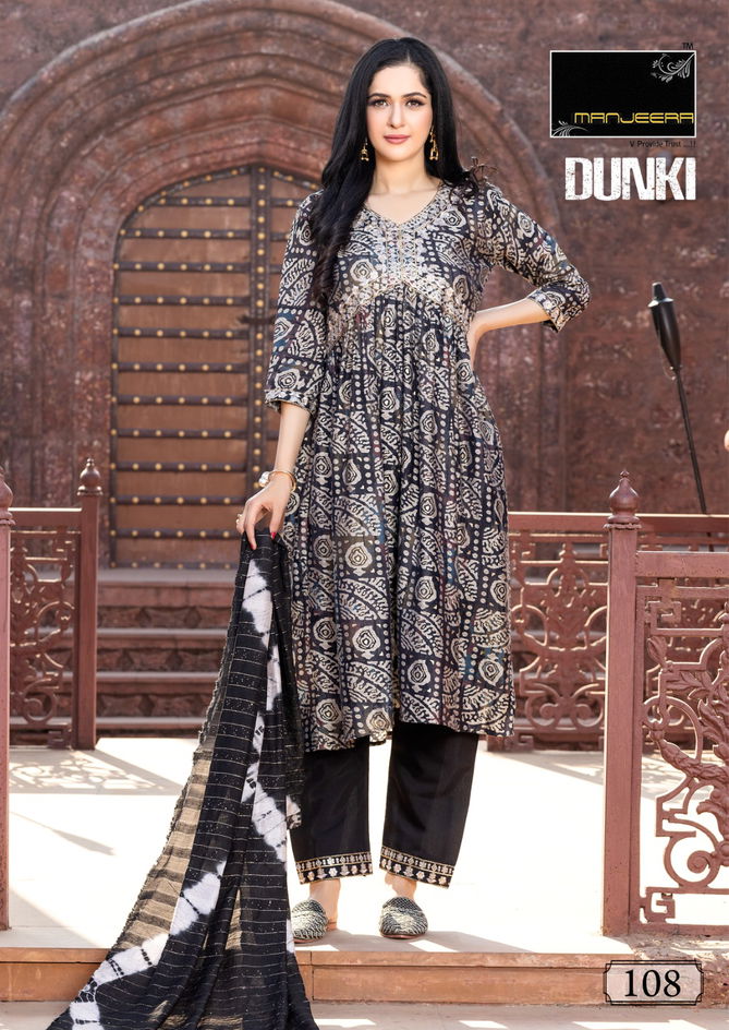 Dunki By Manjeera Modal Printed Kurti With Bottom Dupatta Wholesale In India
